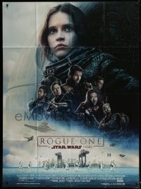 5j912 ROGUE ONE French 1p 2016 A Star Wars Story, Felicity Jones, top cast montage, Death Star!