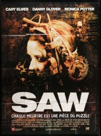 5j917 SAW French 1p 2004 James Wan gory serial killer, Shawnee Smith in diabolical device!
