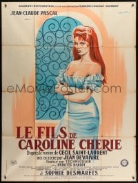 5j929 SON OF DEAR CAROLINE French 1p R1950s art of sexy Brigitte Bardot by Guy Gerard Noel!