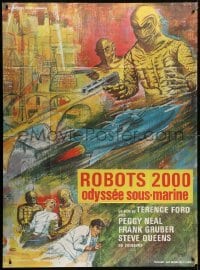 5j950 TERROR BENEATH THE SEA French 1p 1969 great art of Sonny Chiba vs. robot killers!
