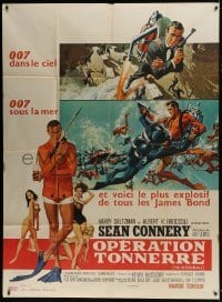 5j958 THUNDERBALL French 1p 1965 McGinnis & McCarthy art of Sean Connery as James Bond 007!