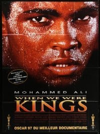 5j982 WHEN WE WERE KINGS French 1p 1997 great close up of heavyweight boxing champ Muhammad Ali!