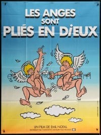 5j997 YOU'RE IN THE MOVIES French 1p 1986 wacky cartoon art of naked angels tickling each other!