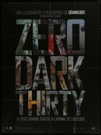 5j999 ZERO DARK THIRTY teaser French 1p 2013 Kathryn Bigelow, title design over black background!