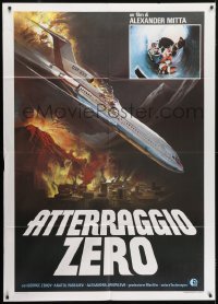 5j340 AIR CREW Italian 1p 1982 Ekipazh, different artwork of crashing passenger airplane!