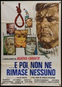 5j348 AND THEN THERE WERE NONE Italian 1p 1975 Oliver Reed, Elke Sommer, great art by Avelli!