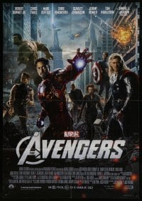 5j354 AVENGERS Italian 1p 2012 Chris Hemsworth, Scarlett Johansson, Robert Downey Jr, Marvel!