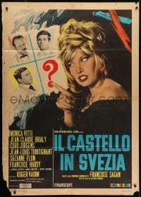 5j380 CHATEAU EN SUEDE Italian 1p 1963 Roger Vadim's Chateau en Suede, art of sexy Monica Vitti!