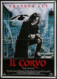 5j391 CROW Italian 1p 1994 Brandon Lee's final movie, cool different image!