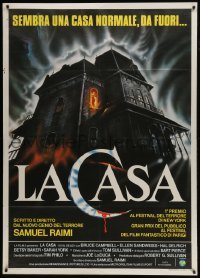 5j417 EVIL DEAD Italian 1p 1984 Sam Raimi cult classic, completely different haunted house art!