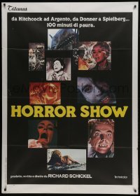 5j448 HORROR SHOW Italian 1p 1980 montage w/Christopher Lee, Joan Crawford, Lanchester, Jaws +more!