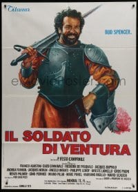 5j458 IL SOLDATO DI VENTURA Italian 1p 1976 art of soldier of fortune Bud Spencer wearing armor!