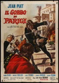 5j482 LAGARDERE Italian 1p 1968 Renato Casaro art of Jean Piat fighting men outside castle!