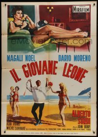 5j523 OH! QUE MAMBO Italian 1p 1958 Enzo Nistri art of Dario Moreno on beach & sexy Magali Noel!
