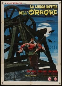 5j535 PLAGUE OF THE ZOMBIES Italian 1p 1966 Hammer horror, different undead monster artwork!