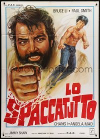 5j548 RETURN OF THE TIGER Italian 1p 1979 kung fu art of Bruce Li & Paul Smith by Enzo Sciotti!