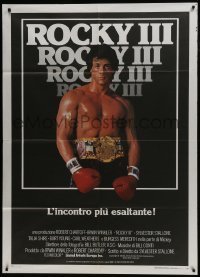 5j552 ROCKY III Italian 1p 1982 great image of boxer & director Sylvester Stallone w/gloves & belt!