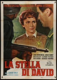 5j582 STARS Italian 1p 1961 Nazi falls in love with Jewish prisoner in Bulgaria, Serafini art!
