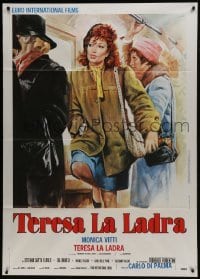 5j592 TERESA THE THIEF Italian 1p 1979 Carlo Di Palma's Teresa la ladra, art of Monica Vitti!