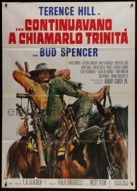 5j601 TRINITY IS STILL MY NAME Italian 1p 1971 spaghetti western art of Terence Hill on horse!