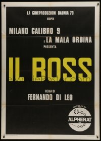 5j616 WIPEOUT teaser Italian 1p 1973 Fernando Di Leo's Il Boss, only the title and credits!