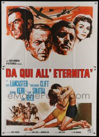 5j229 FROM HERE TO ETERNITY Italian 2p R1960s Lancaster, Kerr, Sinatra, Reed, Clift, different art!