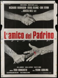 5j237 HAND OF THE GODFATHER Italian 2p 1972 Frank Agrama's L'Amica del Padrion, cool crime image!