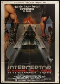 5j257 MAD MAX 2: THE ROAD WARRIOR Italian 2p 1982 Mel Gibson returns as Mad Max, Interceptor!