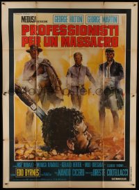 5j285 PROFESSIONALS FOR A MASSACRE Italian 2p 1967 Gasparri art of dead man buried up to his neck!