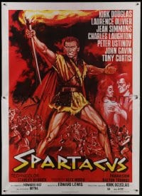 5j307 SPARTACUS Italian 2p R1980s classic Stanley Kubrick & Kirk Douglas epic, different art!