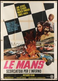 5j311 SUMMER LOVE Italian 2p 1970 Lang Jeffries, Formula One race cars crashing, Le Mans!