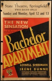 5j014 BACHELOR APARTMENT WC 1931 playboy Lowell Sherman loves Irene Dunne, cool deco design!