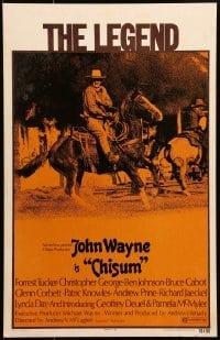 5j034 CHISUM WC 1970 BIG John Wayne, the legend, the hero, the man, the winner, the western!