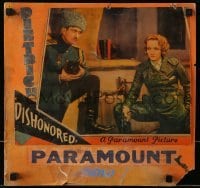 5j040 DISHONORED local theater WC 1931 made with original LC of Marlene Dietrich & Victor McLaglen!