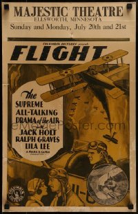 5j046 FLIGHT WC 1929 Frank Capra's supreme all-talking drama of the air, art of bi-planes & stars!