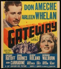 5j054 GATEWAY WC 1938 Don Ameche, Arleen Whelan, about immigration in the United States!