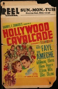 5j068 HOLLYWOOD CAVALCADE WC 1939 art of Alice Faye, Don Ameche & many top stars!