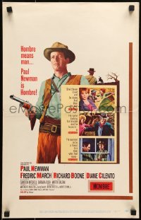 5j069 HOMBRE black title WC 1966 full-color image of Paul Newman, directed by Martin Ritt