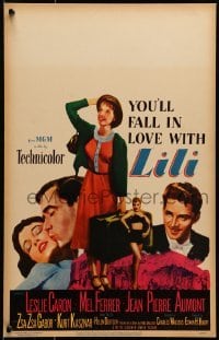 5j086 LILI WC 1953 you'll fall in love with pretty Leslie Caron, Mel Ferrer, Jean-Pierre Aumont