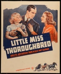 5j088 LITTLE MISS THOROUGHBRED WC 1938 Ann Sheridan, John Litel & child + horse racing art, rare!