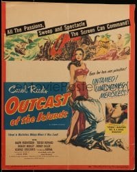 5j107 OUTCAST OF THE ISLANDS WC 1952 full-length art of exotic sexy Kerima, directed by Carol Reed!