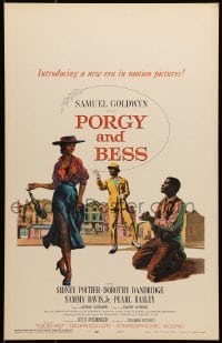 5j115 PORGY & BESS WC 1959 art of Sidney Poitier, Dorothy Dandridge & Sammy Davis Jr.!