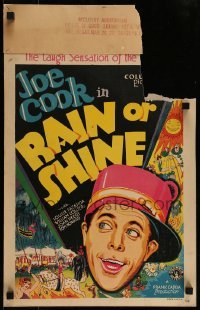 5j125 RAIN OR SHINE WC 1930 early Frank Capra, great colorful circus art of Joe Cook!