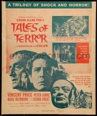 5j145 TALES OF TERROR Benton WC 1962 great images of Peter Lorre, Vincent Price & Basil Rathbone!