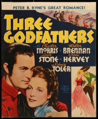 5j149 THREE GODFATHERS WC 1936 romantic close up of Chester Morris & Irene Hervey, Peter B. Kyne!