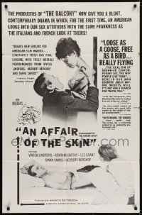 5k020 AFFAIR OF THE SKIN 1sh 1963 sexy Viveca Lindfors, Kevin McCarthy, sex drama!