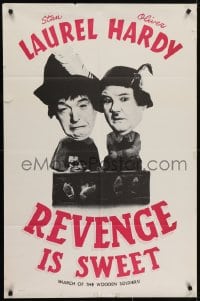 5k057 BABES IN TOYLAND 1sh R1960s great image of Laurel & Hardy, Revenge is Sweet!