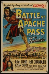 5k074 BATTLE AT APACHE PASS 1sh 1952 John Lund, Jeff Chandler as Cochise, Susan Cabot as Nono!