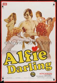 5k030 ALFIE DARLING English 1sh 1980 sexy Joan Collins and Alan Price in the title role!
