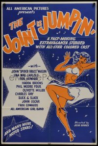 5k433 JOINT IS JUMPIN' 1sh 1949 a fast-moving extravaganza studded with all-star colored cast!